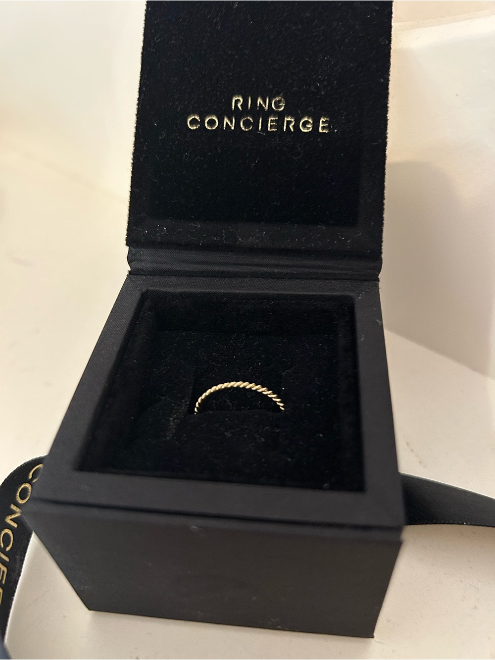 Ring Concierge 14k Yellow Gold Twisted Stacker Band - Dainty